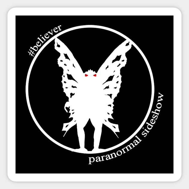 Believer in Mothman Sticker by ParanormalSideshow